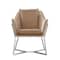 Manhattan Comfort Origami Velvet Accent Chair in Fawn AC052- FN - alternate 1